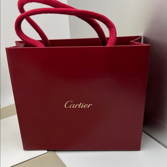 Cartier Accessories - Cartier Red Shopping Bag 4.75” H x 5.5” W x 2” D